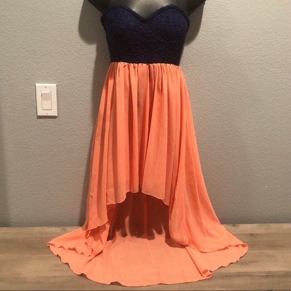 SOLD! Foreign Exchange Lace HighLow TubeTop Dress - Picture 1 of 8